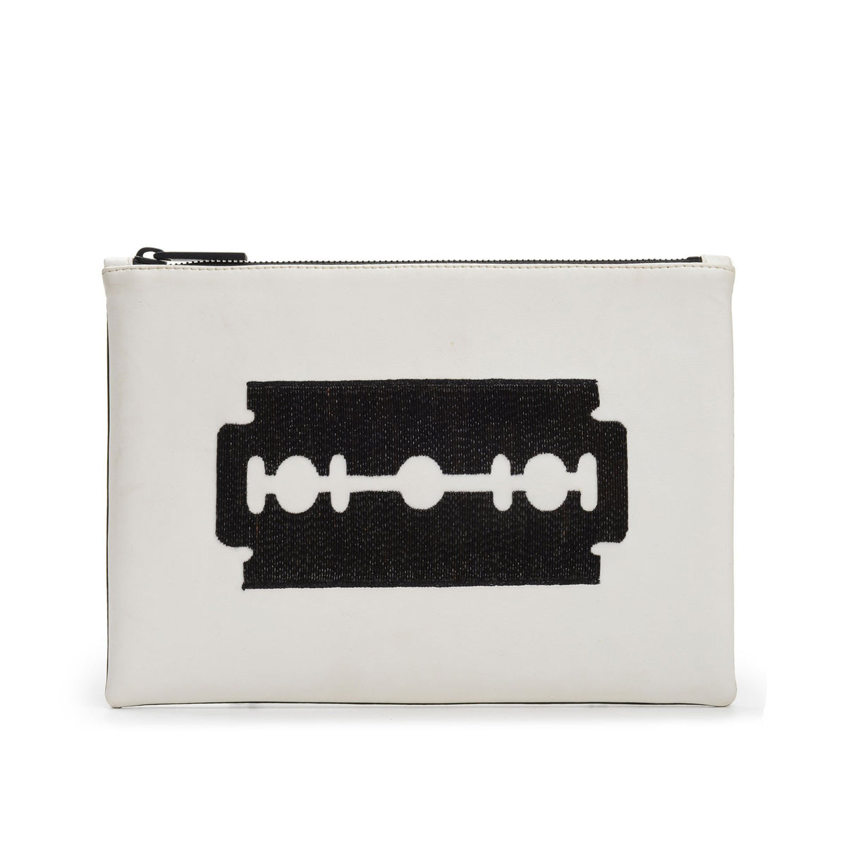 Knife Embroidered Clutch Bag