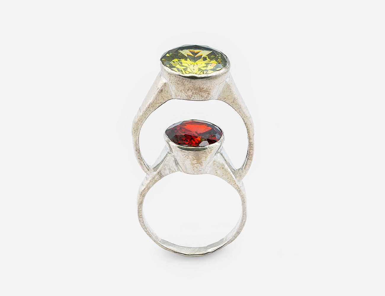 DOUBLE DECKER RING GREEN
