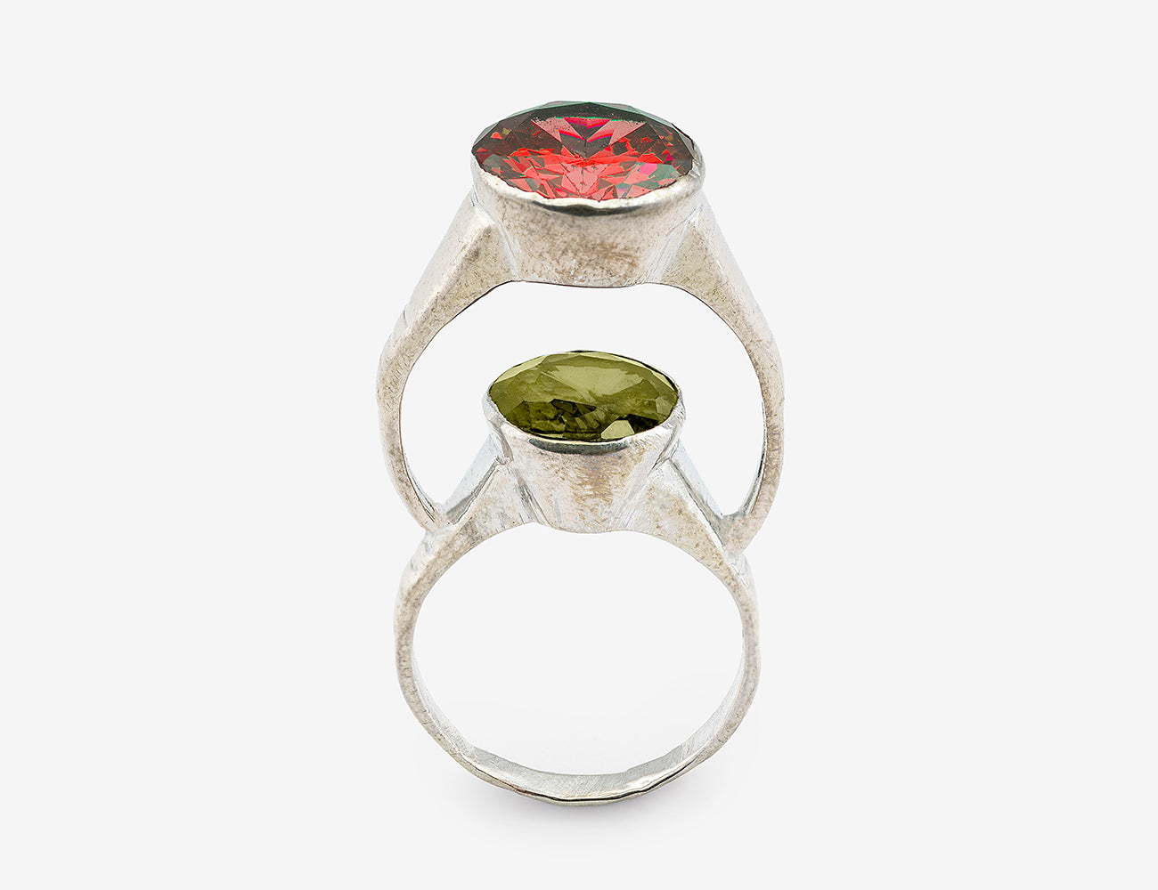 DOUBLE DECKER RING RED