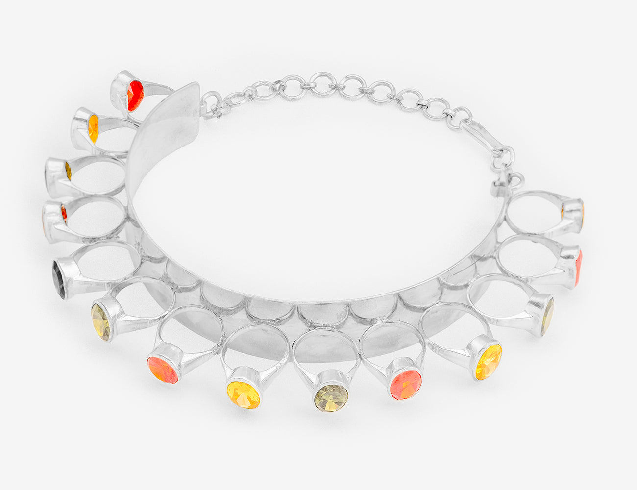 SILVER RINGS CHOKER/WIDE
