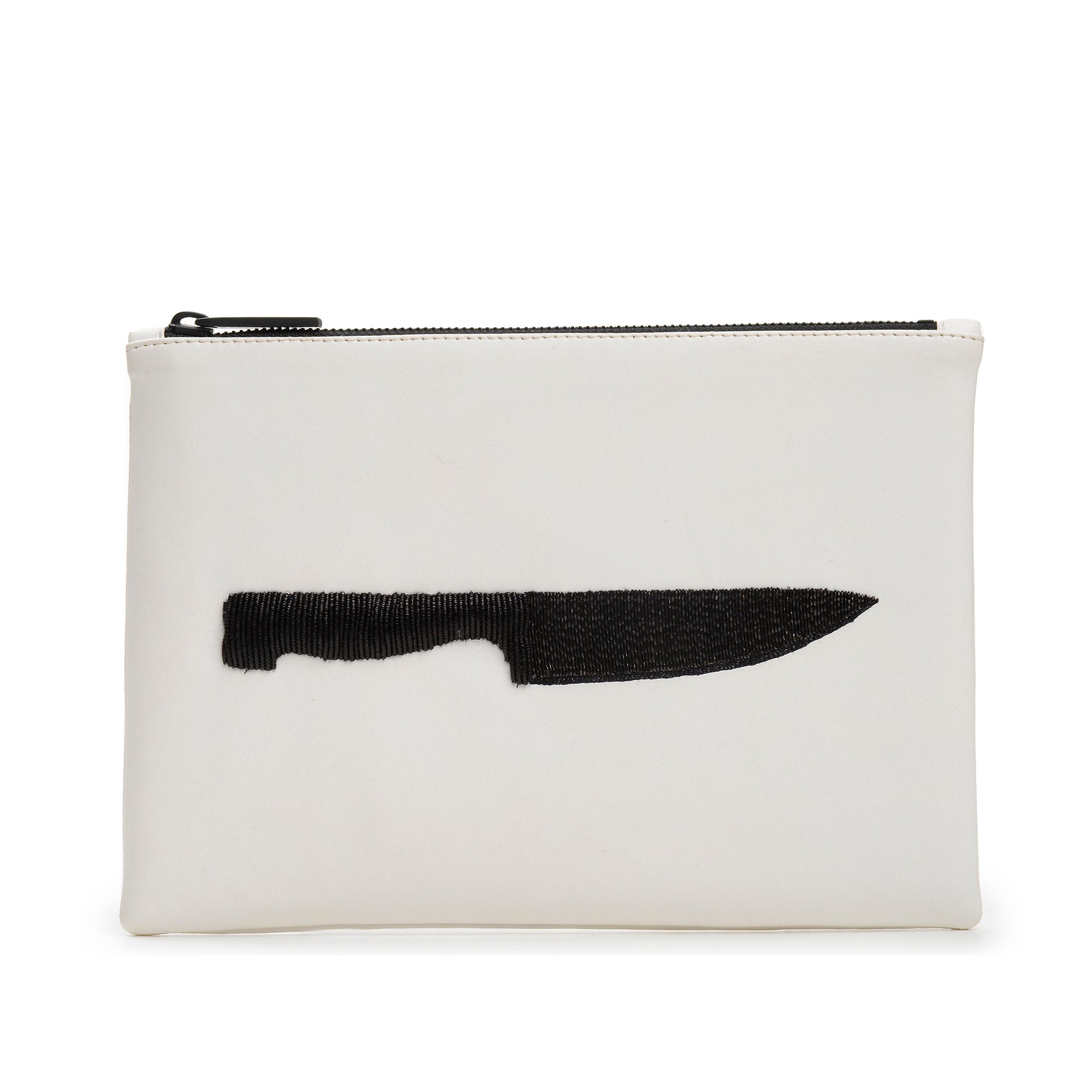 KNIFE EMBROIDERED CLUTCH BAG