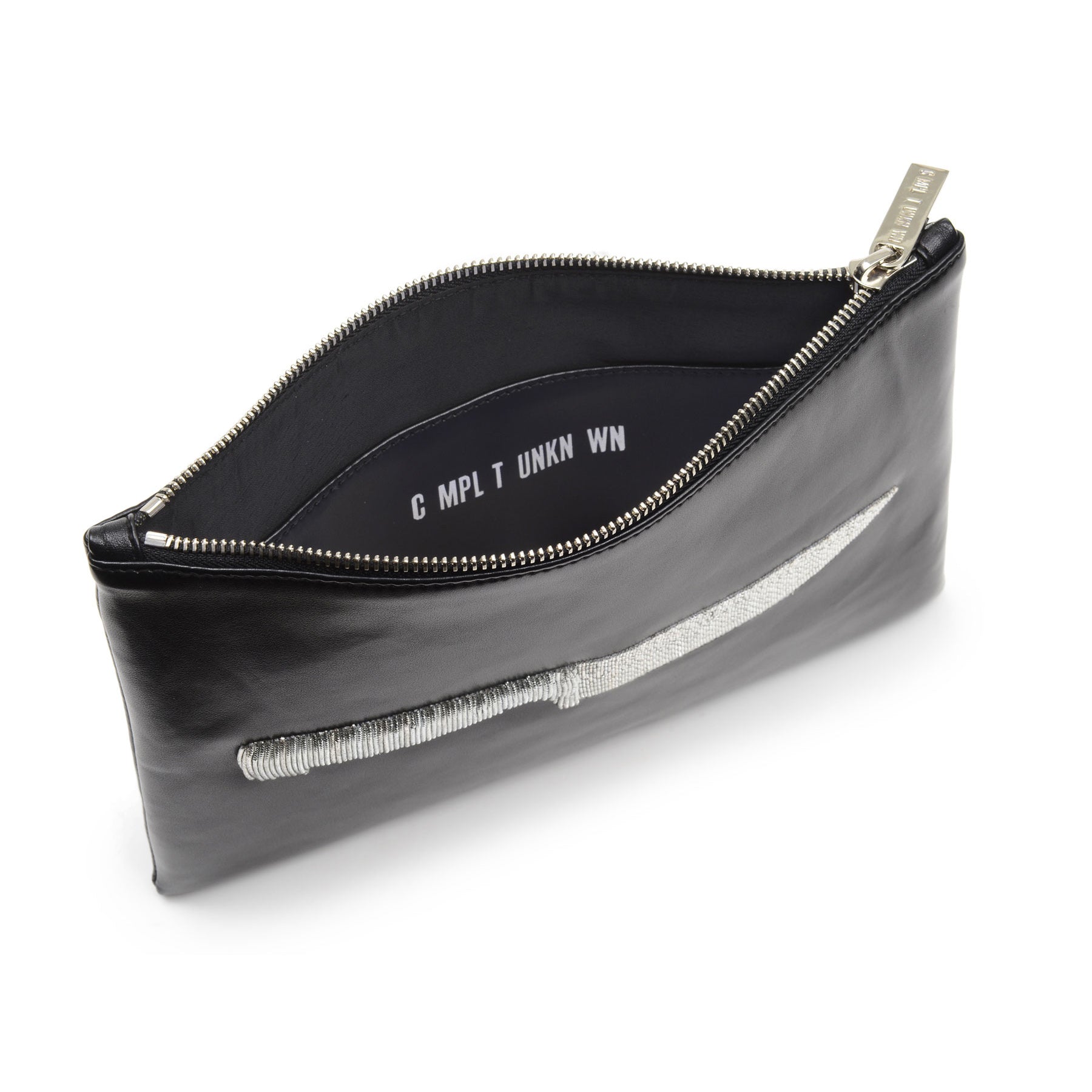 KNIFE EMBROIDERED CLUTCH BAG