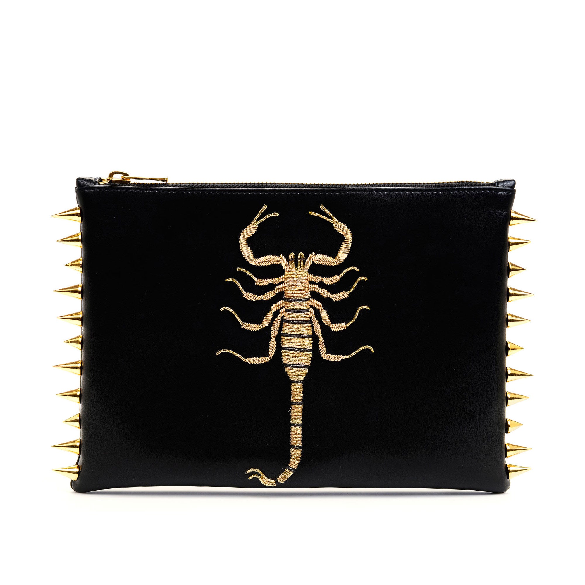SCORPION EMBROIDERED CLUTCH BAG(GOLD)