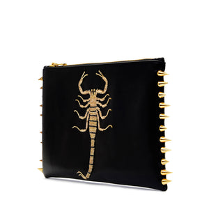 SCORPION EMBROIDERED CLUTCH BAG(GOLD)