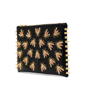 WASP EMBROIDERED CLUTCH BAG(GOLD)